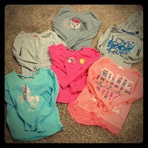 Girls long sleeve shirt lot size 7/8